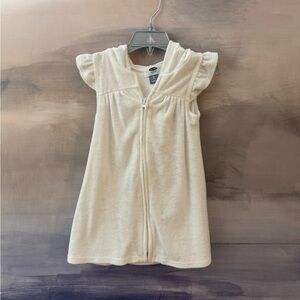 White Girls Hooded Zip-Up Terrycloth Swim Cover Up